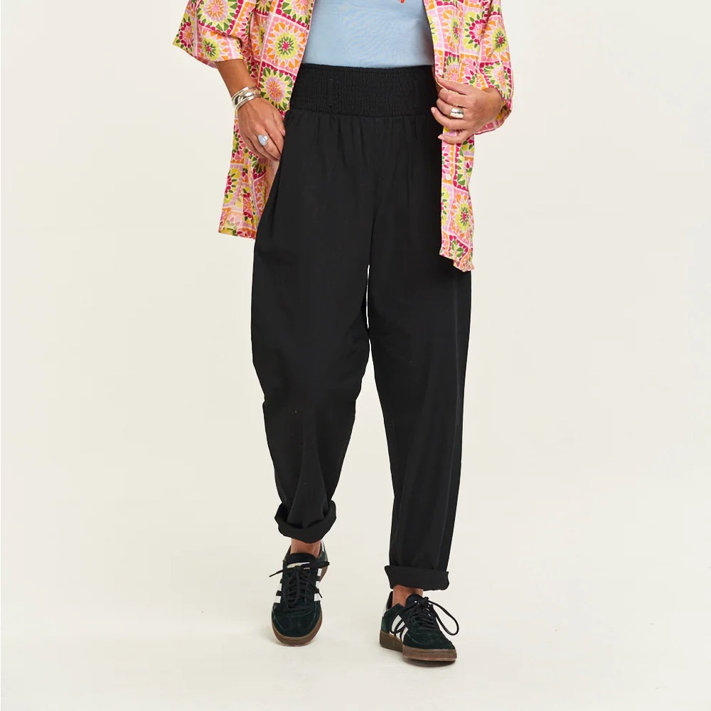 Lucy and Yak Alexa Trousers; organic black cotton